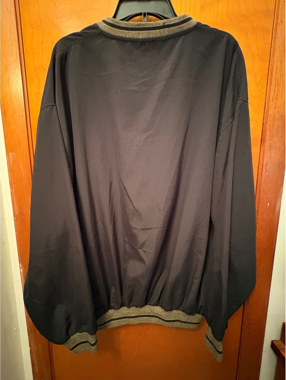 Vantage Made in USA Pullover Windbreaker Jacket Black Men’s XL - Picture 3 of 3